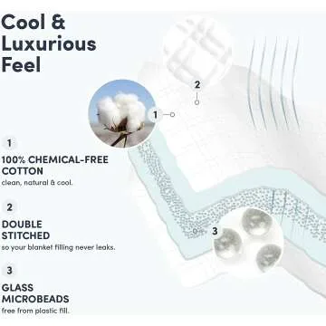 Baloo 25lb Weighted Blanket for Cool Sleep Comfort