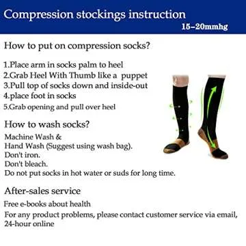 Graduated Copper Compression Socks for Men & Women Circulation 8 Pairs 15-20mmHg - Best for Running Athletic Cycling