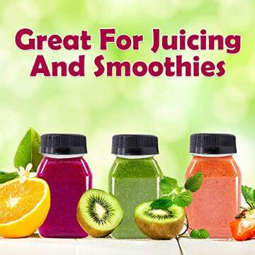 AQSXO 10 Pcs 4 OZ Reusable Plastic Juice Bottles