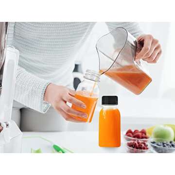 AQSXO 10 Pcs 4 OZ Reusable Plastic Juice Bottles