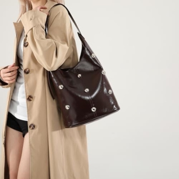 Stylish Lovehomily Rivet Studded Shoulder Bag for Women