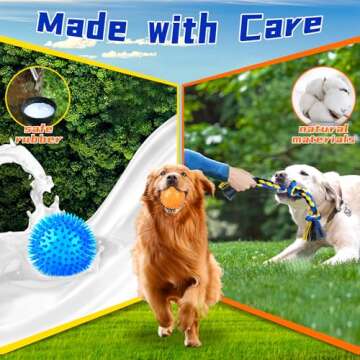 Zeaxuie Luxury Tough Dogs Toys for 5-50lbs Dogs -14 Pack Valued Dog Toys for Small,Medium Breed & Large Breed with Interactive Rope Toys,Squeaky Chew Toys for Teething