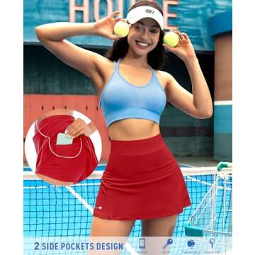 Pleated Tennis Skirts with Pockets for Women Activewear