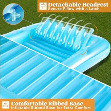 Sloosh XL Inflatable Tanning Pool Float 70" x 46"