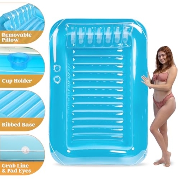 Sloosh XL Inflatable Tanning Pool Float 70" x 46"
