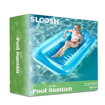 Sloosh XL Inflatable Tanning Pool Float 70" x 46"