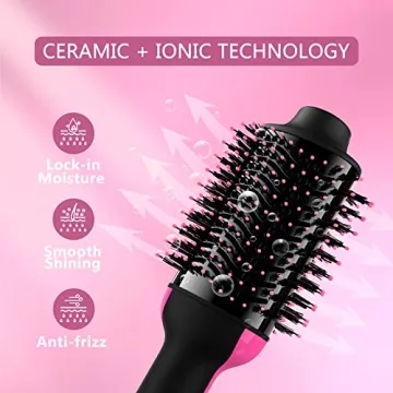 4-in-1 Hair Dryer Brush for All Hair Types with Ceramic Barrel