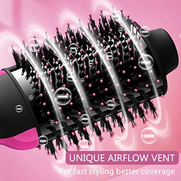 4-in-1 Hair Dryer Brush for All Hair Types with Ceramic Barrel