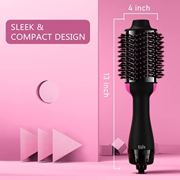 4-in-1 Hair Dryer Brush for All Hair Types with Ceramic Barrel