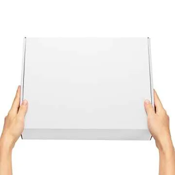 Timirog Shipping Boxes 13x10x3 Inches 20 Pack White Corrugated Cardboard Mailing Box for Small Business, Tab Locking Literature Mailer Packaging Supplies for Packing Book Gifts Craft