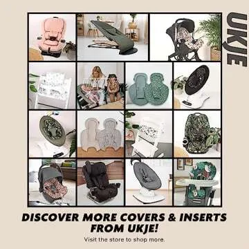 UKJE Cushion Compatible with Stokke Tripp Trapp - Soft Seat Cushion for Infants, Babies & Toddlers, High Chair Accessories, Cotton Fabric Insert, Easy to Install, Handmade in Europe (White Monkey)