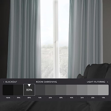 HPD Velvet Room Darkening Curtains 50W x 96L Elegant Design