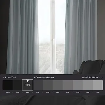 HPD Velvet Room Darkening Curtains 50W x 96L Elegant Design