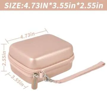 Digital Camera Case Compatible with Yifecial/for EROOLU/for VAHOIALD/for Kaisoon/for Kodak Pixpro/for Canon PowerShot ELPH 180 190/ for Sony DSCW800 DSCW830 Digital Cameras for Travel (Rose Gold)