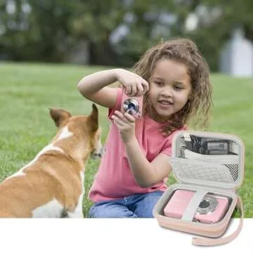 Digital Camera Case Compatible with Yifecial/for EROOLU/for VAHOIALD/for Kaisoon/for Kodak Pixpro/for Canon PowerShot ELPH 180 190/ for Sony DSCW800 DSCW830 Digital Cameras for Travel (Rose Gold)