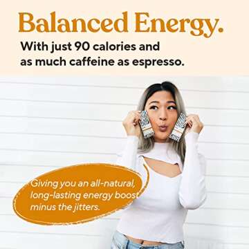 Verb Choc Chip Banana Bread Caffeinated Energy Bars - 90-Calorie Low Sugar Energy Bar - Nutrition Bars - Vegan Snacks - Gluten Free Breakfast Bars with Organic Green Tea, 22g (Pack of 12)