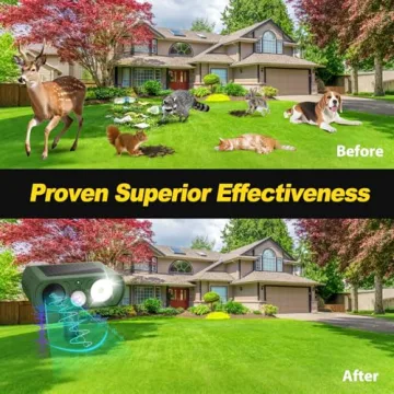 Solar Ultrasonic Animal Repellent - Humane Repellent for Wildlife