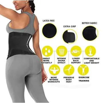 Waist Trainer Belt for Women & Man - Waist Trimmer Ab Belt - Tummy Control Body Shaper(Black,Medium)