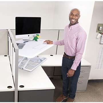 Stand Steady X-Elite Pro | Premier Corner Standing Desk Converter | Extra Large 40 Inch Sit to Stand...