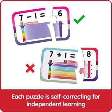 hand2mind Numberblocks Adding and Subtracting Puzzle Set, Addition and Subtraction Games, Number Puzzle, Matching Game, Preschool Math Toys, Toddler Educational Toys, Stocking Stuffers for Kids 3-5