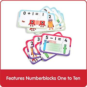 hand2mind Numberblocks Adding and Subtracting Puzzle Set, Addition and Subtraction Games, Number Puzzle, Matching Game, Preschool Math Toys, Toddler Educational Toys, Stocking Stuffers for Kids 3-5