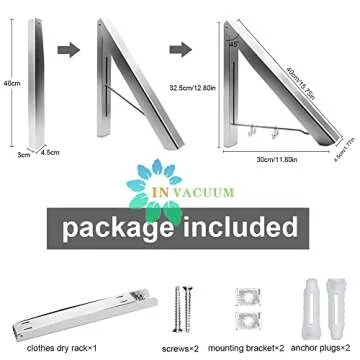 IN VACUUM Retractable Wall Mounted Clothes Drying Rack