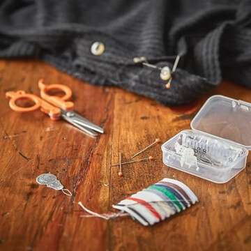 Fiskars Sewing Kit - 27-Piece Travel Sewing Set with Case - Craft Supplies - Orange