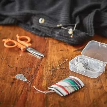 Fiskars Sewing Kit - 27-Piece Travel Sewing Set with Case - Craft Supplies - Orange