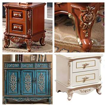 Stylish Unfinished Carved Rubber Wood Furniture Legs