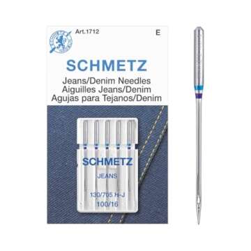 Jean & Denim Machine Needles Size 16/100 - 5 Pack