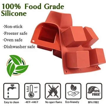 JOERSH Cube Cake Silicone Mold for Effortless Baking