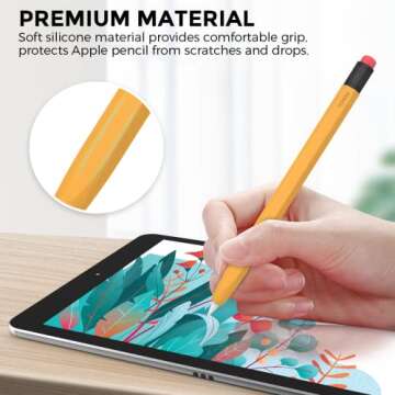 LOVE MEI Case for Apple Pencil Silicone 1ST Gen Dual Color Silicone Sleeve Protective Case,Roll-Off ...