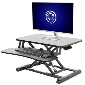 VIVO 26 Inch Height Adjustable Desk Converter - Ergonomic Sit to Stand Workstation