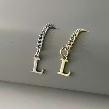 Tovly 2PCS Letter Charm Accessories For Stanley Cup A-Z ID Initial Pendants Personalized Charms For Stanley Tumbler Handle (L)