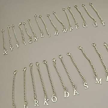 Tovly 2PCS Letter Charm Accessories For Stanley Cup A-Z ID Initial Pendants Personalized Charms For Stanley Tumbler Handle (L)