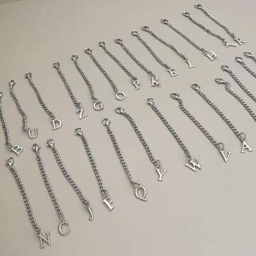 Tovly 2PCS Letter Charm Accessories For Stanley Cup A-Z ID Initial Pendants Personalized Charms For Stanley Tumbler Handle (L)