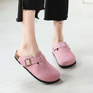 guoluofei Clogs for Women,Womens Clogs and Mules Outdoor House Slipers with Arch Support Pink