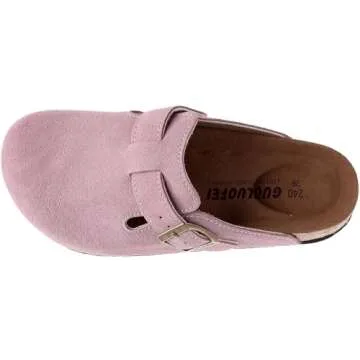 guoluofei Clogs for Women,Womens Clogs and Mules Outdoor House Slipers with Arch Support Pink