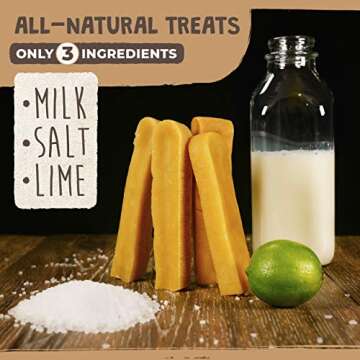 Mighty Paw Yak Cheese Chews for Dogs - All-Natural Long Lasting Pet Treats - Odorless Limited-Ingredient Chews for Puppies & Power-Chewers (Medium, 4 Pack)