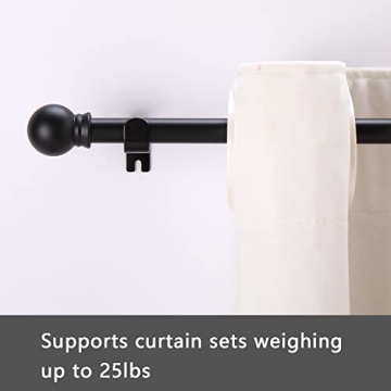 GXOACKJ 5/8 Inch Heavy Duty Curtain Rods Set for Windows