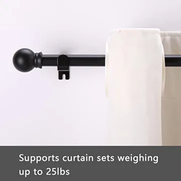 GXOACKJ 5/8 Inch Heavy Duty Curtain Rods Set for Windows