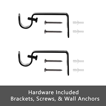 GXOACKJ 5/8 Inch Heavy Duty Curtain Rods Set for Windows