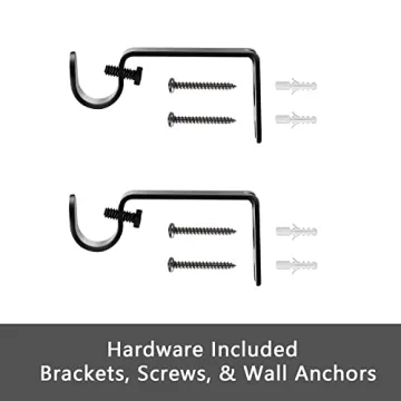 GXOACKJ 5/8 Inch Heavy Duty Curtain Rods Set for Windows