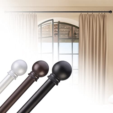 GXOACKJ 5/8 Inch Heavy Duty Curtain Rods Set for Windows