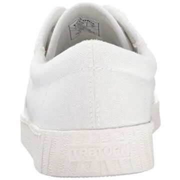 TRETORN Nyliteplus Canvas Sneakers Women's Lace-Up Casual Tennis Shoes Classic Vintage Style, White, 9