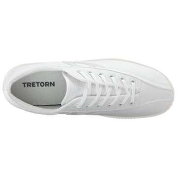 TRETORN Nyliteplus Canvas Sneakers Women's Lace-Up Casual Tennis Shoes Classic Vintage Style, White, 9