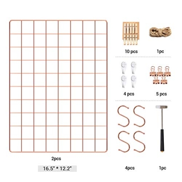 SONGMICS Wall Grid Panel Set for Stylish Organization