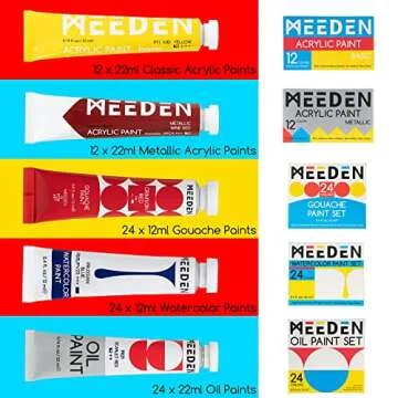 MEEDEN 149PCS Art Supplies with French Easel, All-in-one Painting Set for Artists Beginners