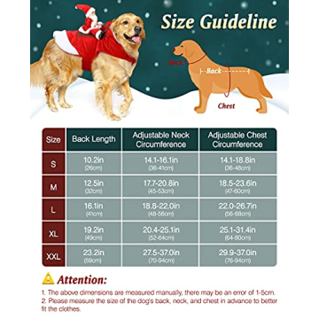 Lewondr Dog Christmas Costume | Santa Riding Hoodie