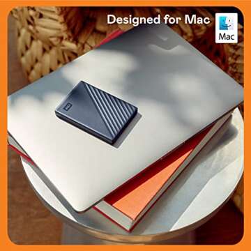 WD 5TB My Passport for Mac, Navy, Portable External Hard Drive with backup software and password pro...